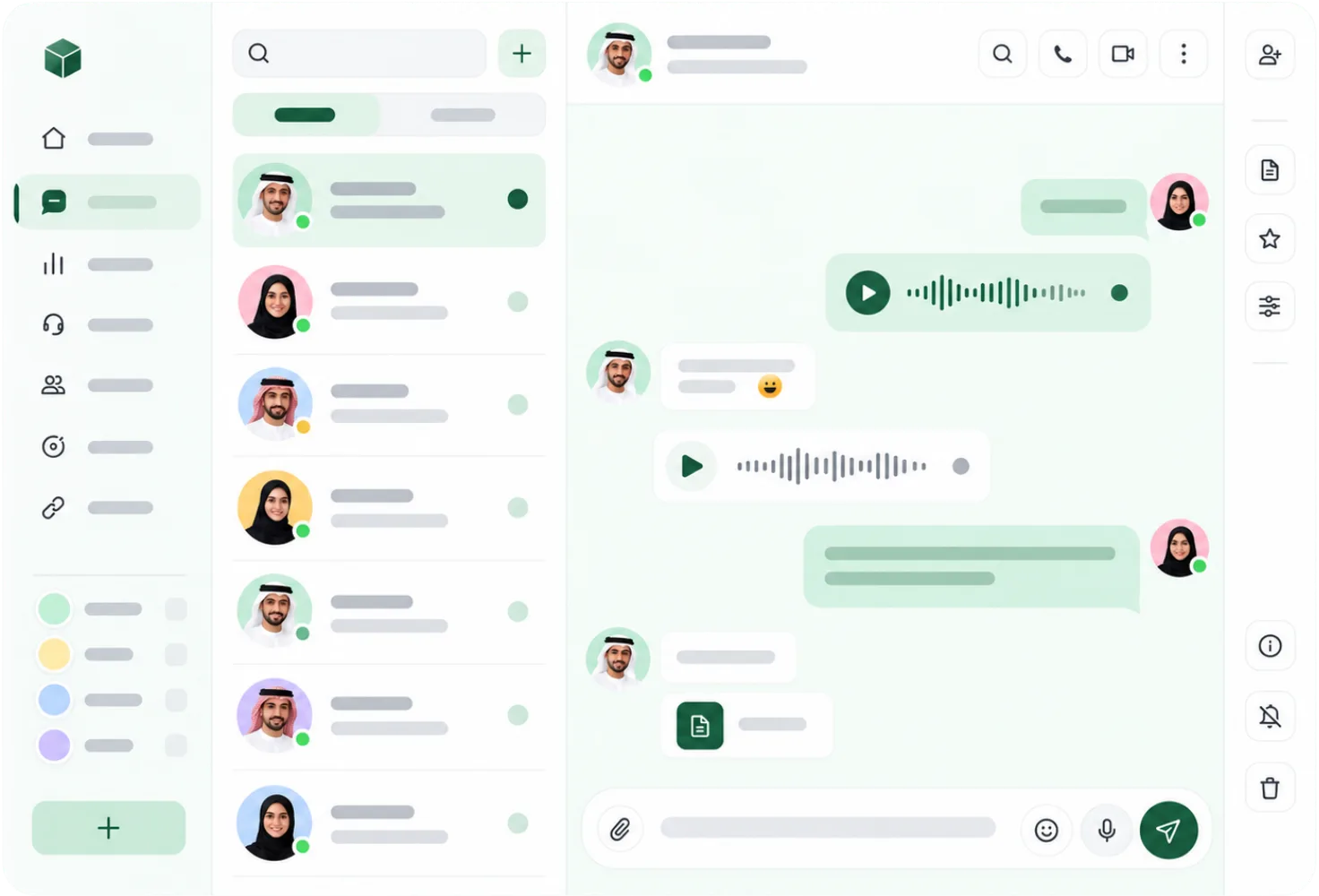 واجهة لوحة تحكم منصة واتسيرا لإدارة وأتمتة محادثات العملاء